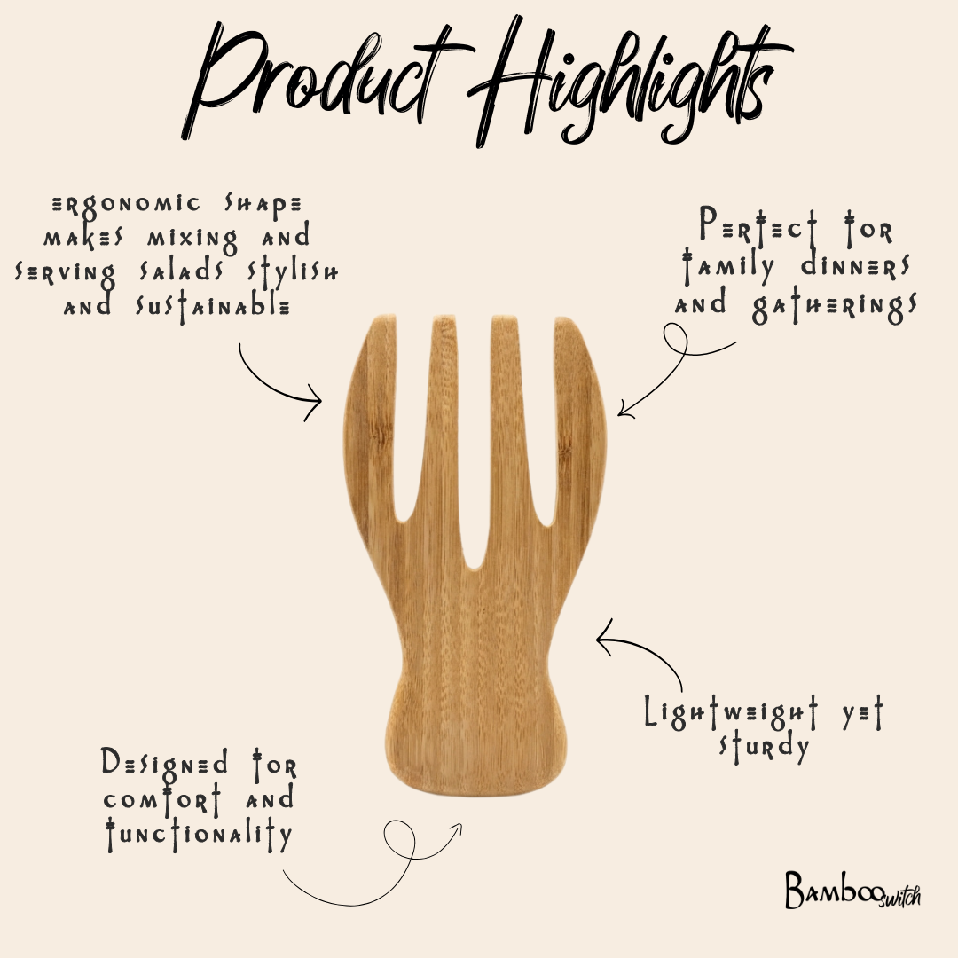 Bamboo Salad Hands Set