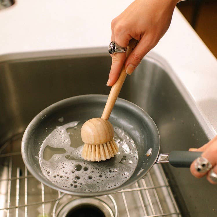 Dish Scrubber or Dry Brush Skin Exfoliate | Bamboo