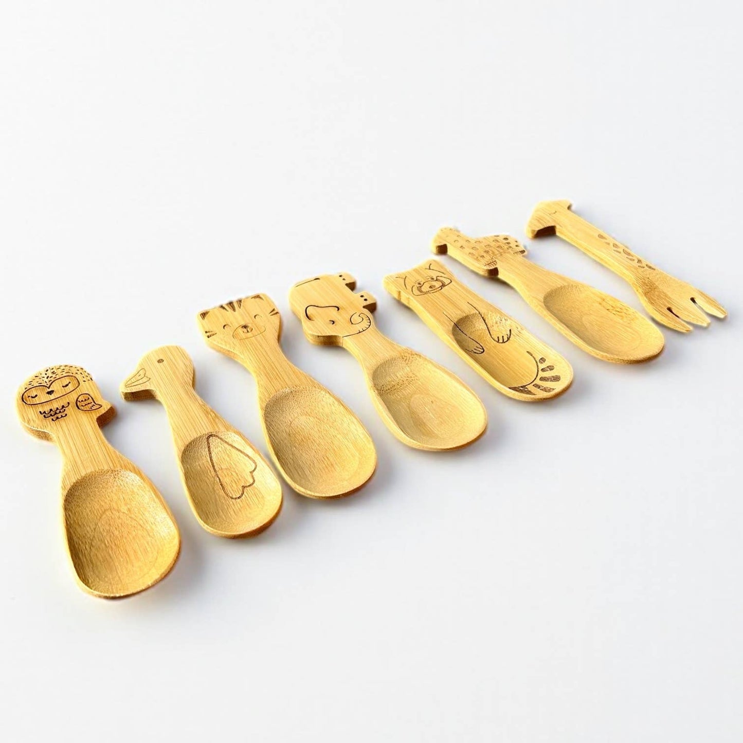 Bamboo Animal Kids & Toddler Utensils | Faire Market: Owl | Spoon