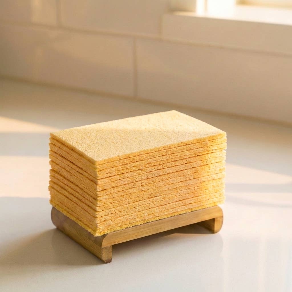 Compostable Cellulose Kitchen Sponge | White