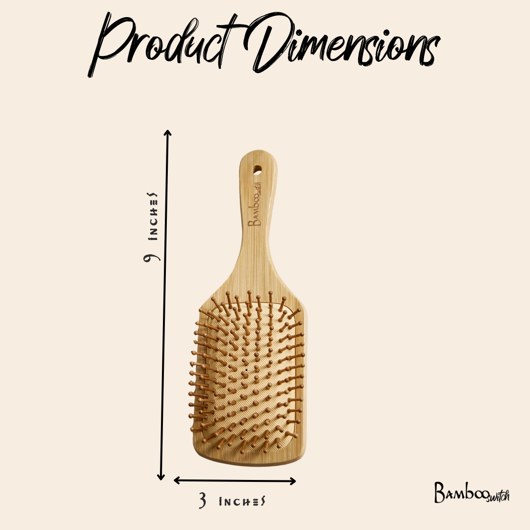 Bamboo Paddle Hairbrush - Large