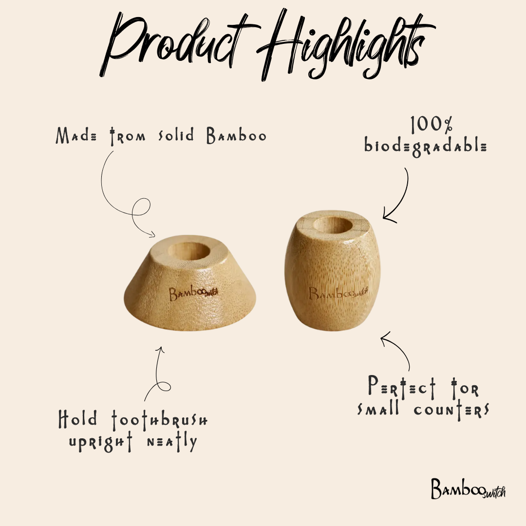 Toothbrush Stand | Flat | Bamboo