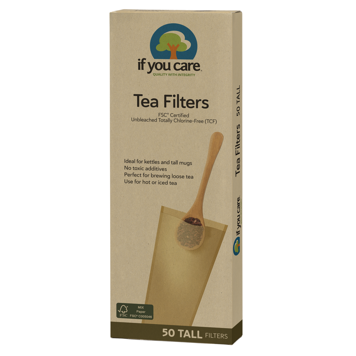 Tea Filters | Tall | Unbleached | Fsc Certified