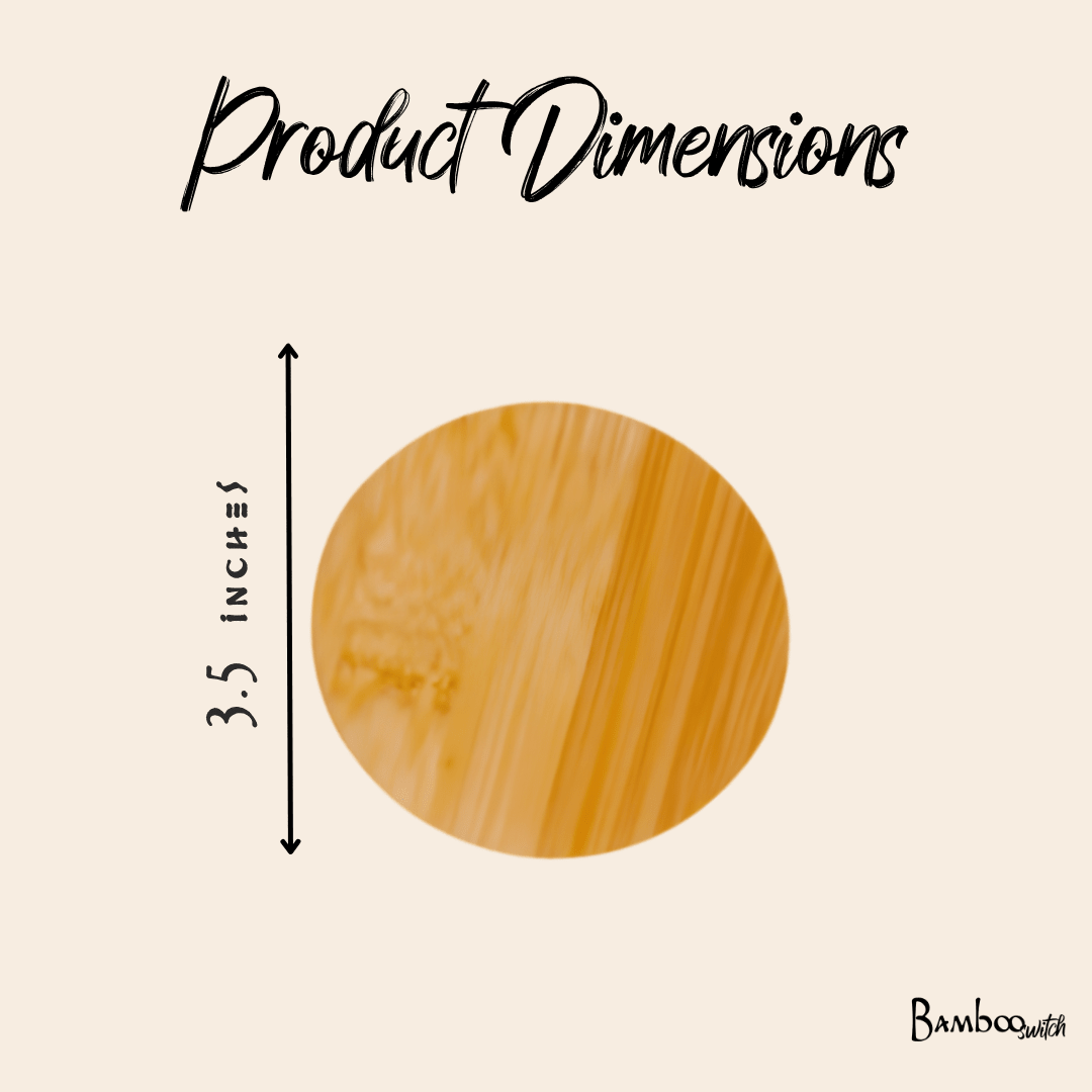 Bamboo Mason Jar Lid | Wide Mouth | Summer Bestseller