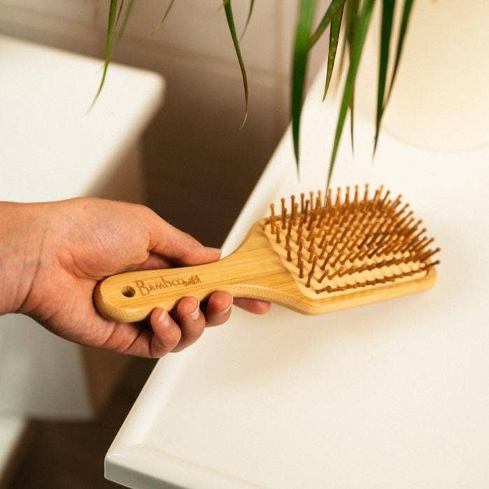 Bamboo Paddle Hairbrush - Large