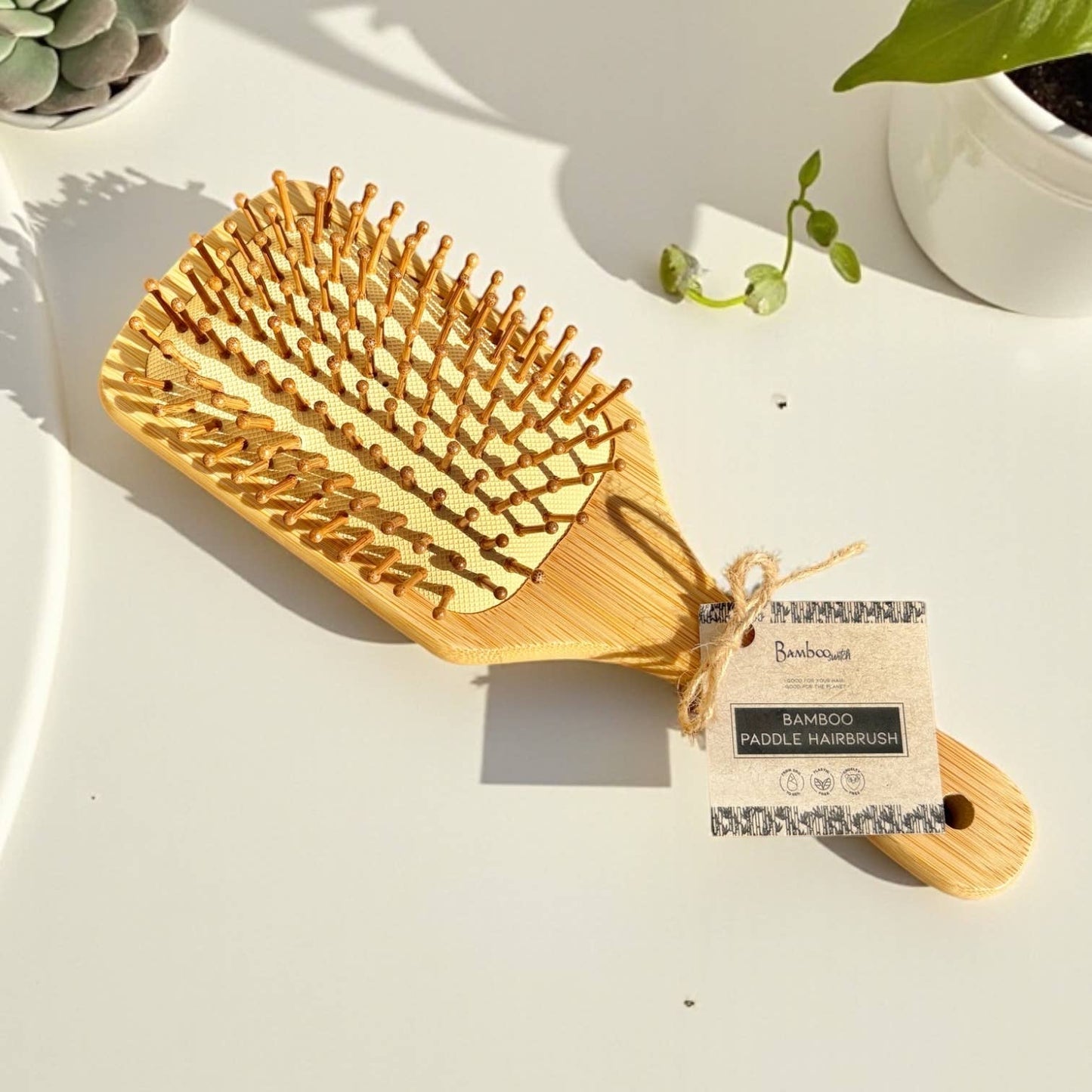 Bamboo Paddle Hairbrush - Large