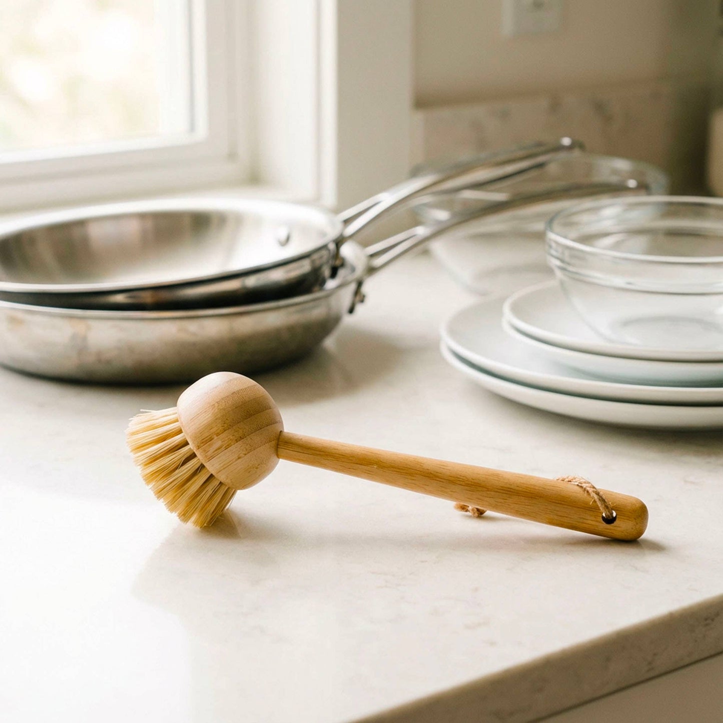 Dish Scrubber or Dry Brush Skin Exfoliate | Bamboo