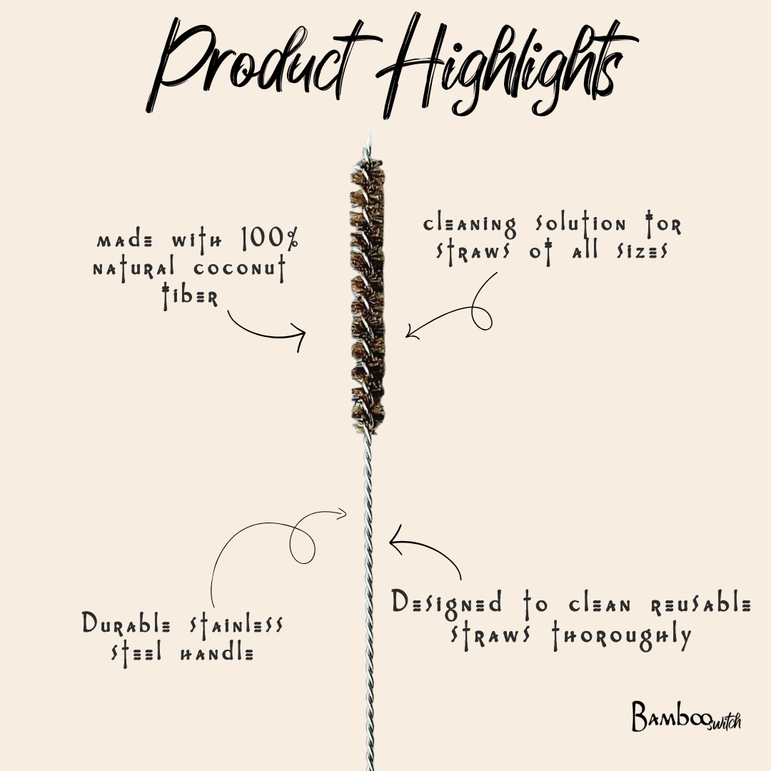 Straw Cleaner | Coconut Fiber - Plastic Free