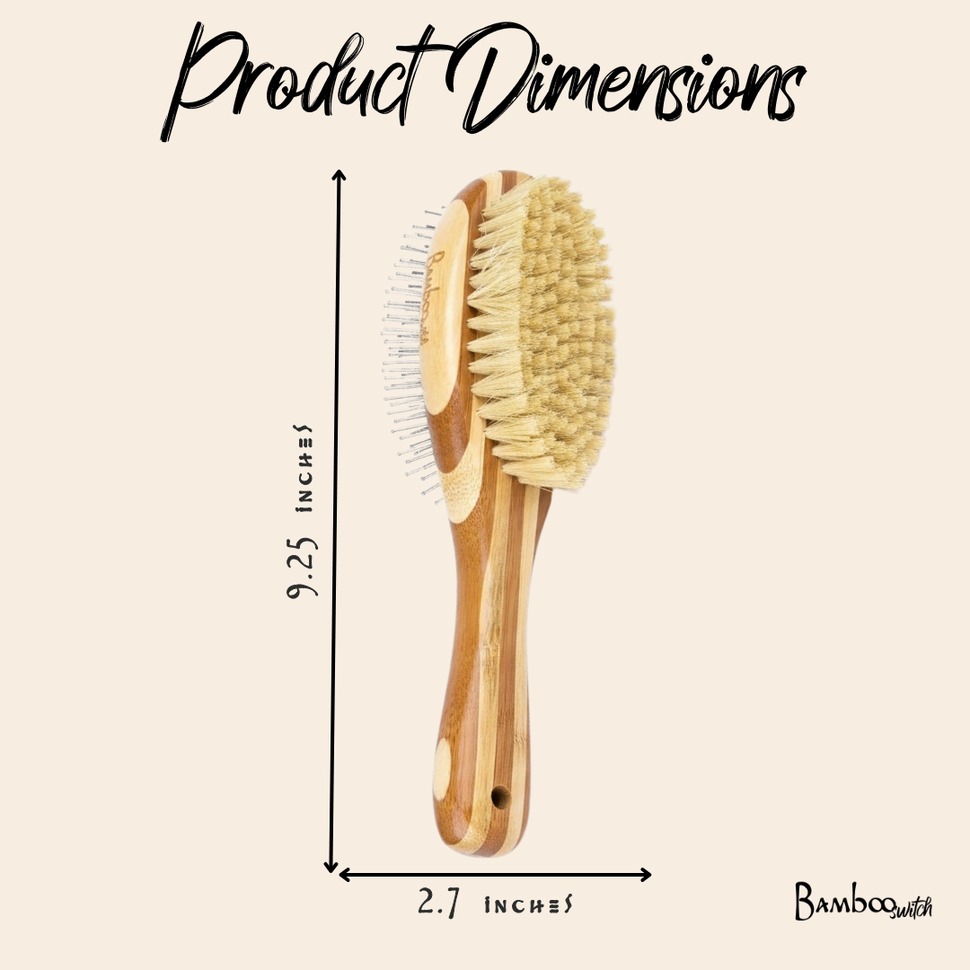Bamboo Dog & Pet Grooming Brush | Summer Bestseller