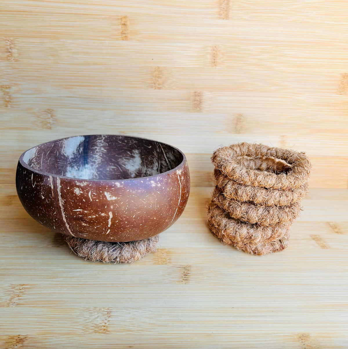 Coconut Bowl Ring Holder | Stabilizer