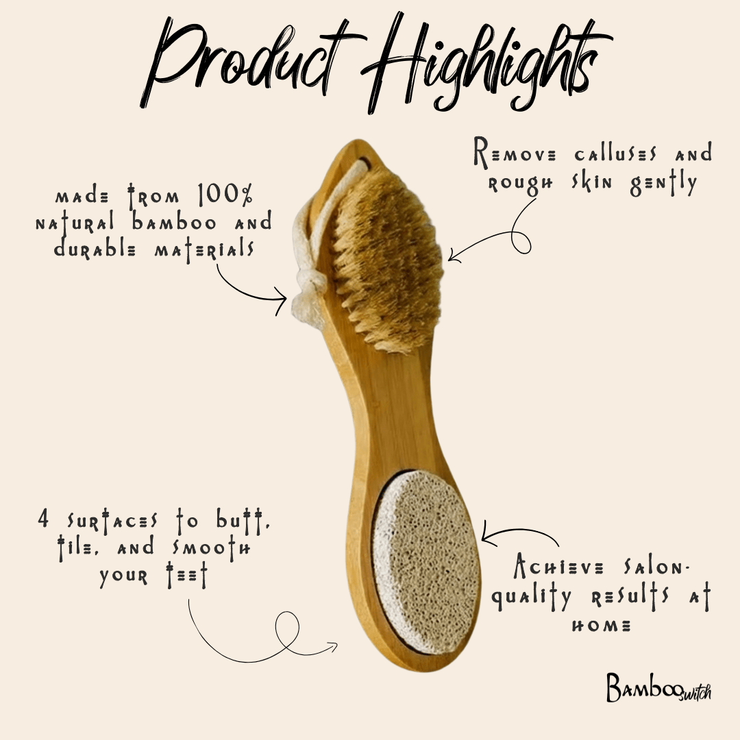 Bamboo Exfoliating Foot Pedicure Tool | Summer Bestseller