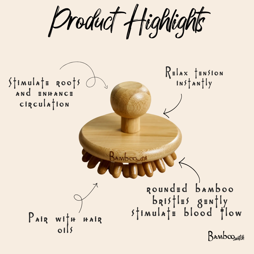 Scalp Massager & Stimulator | Bamboo | Hair Care