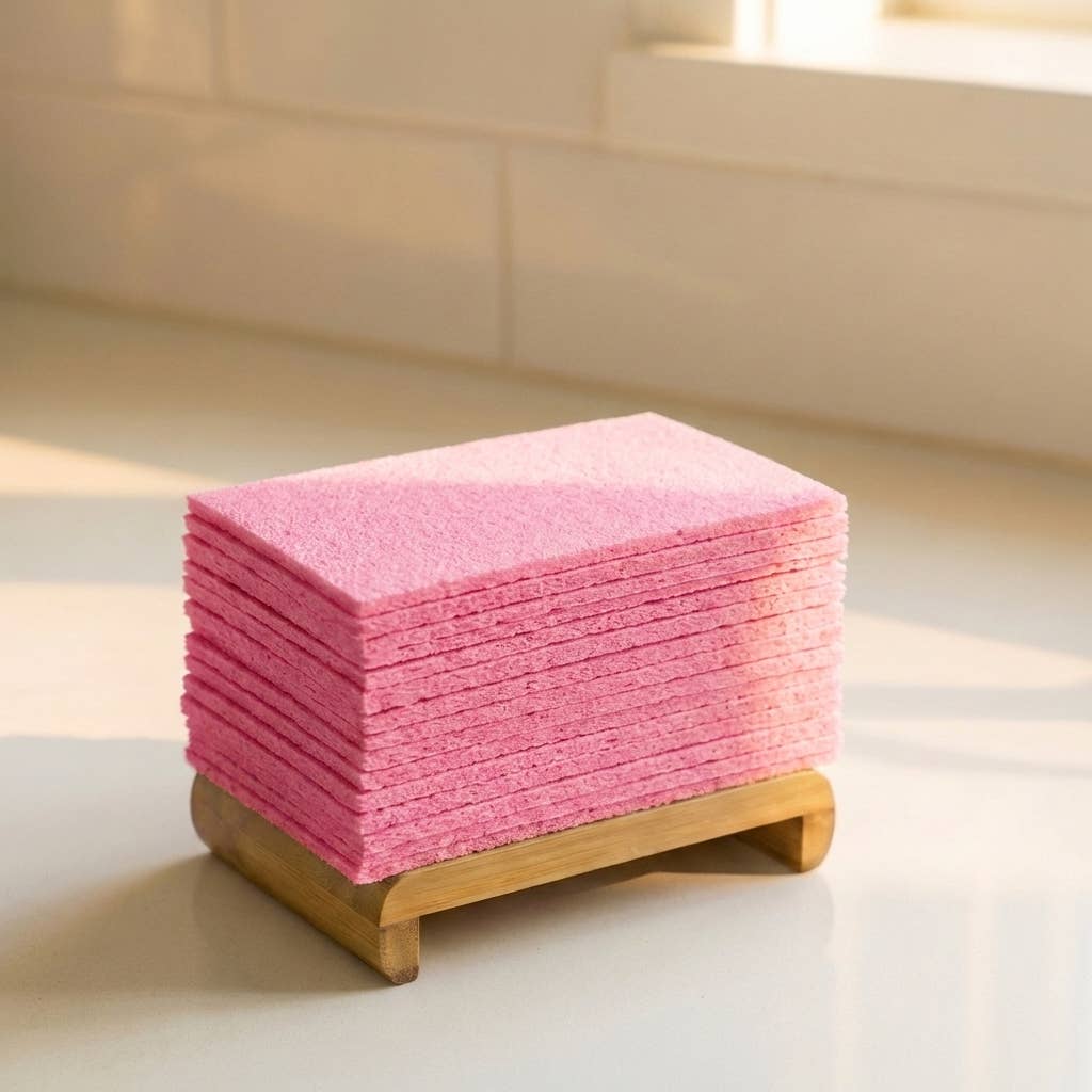 Compostable Cellulose Kitchen Sponge | White