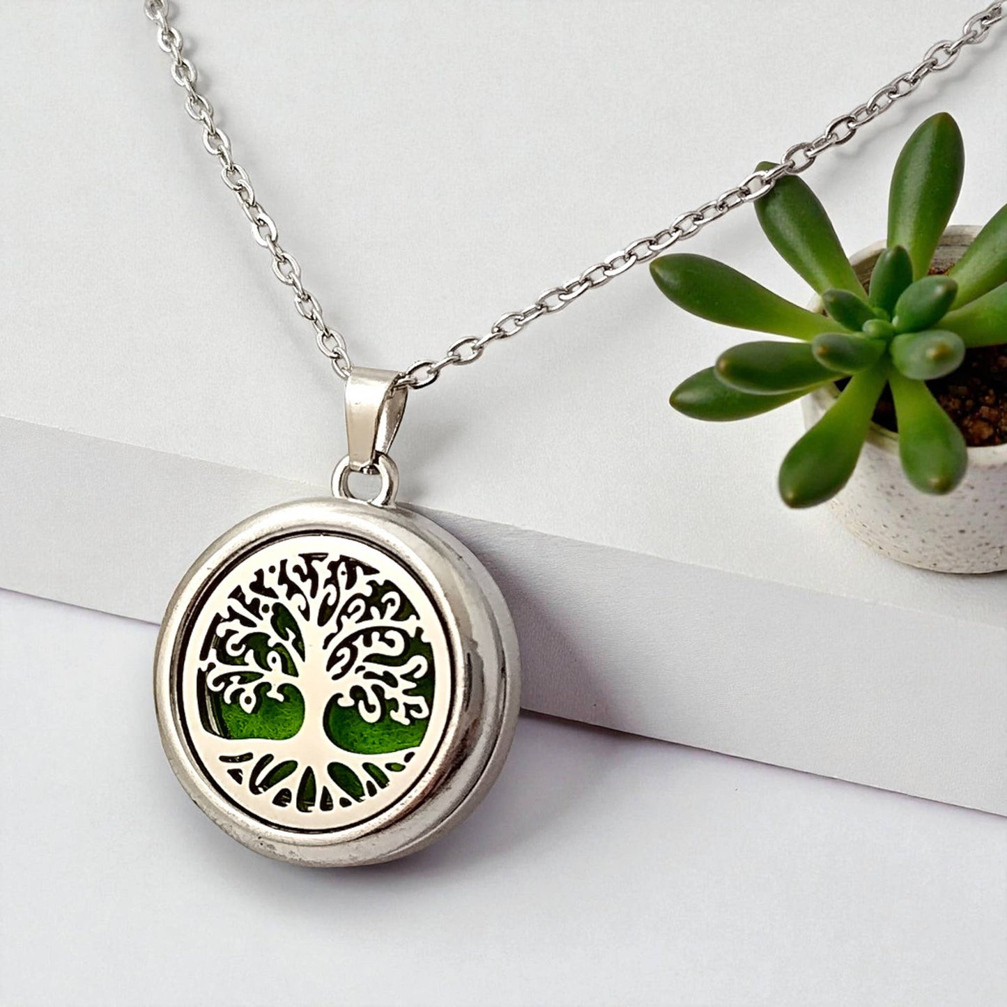 Aromatherapy Necklace Locket - Tree Of Life