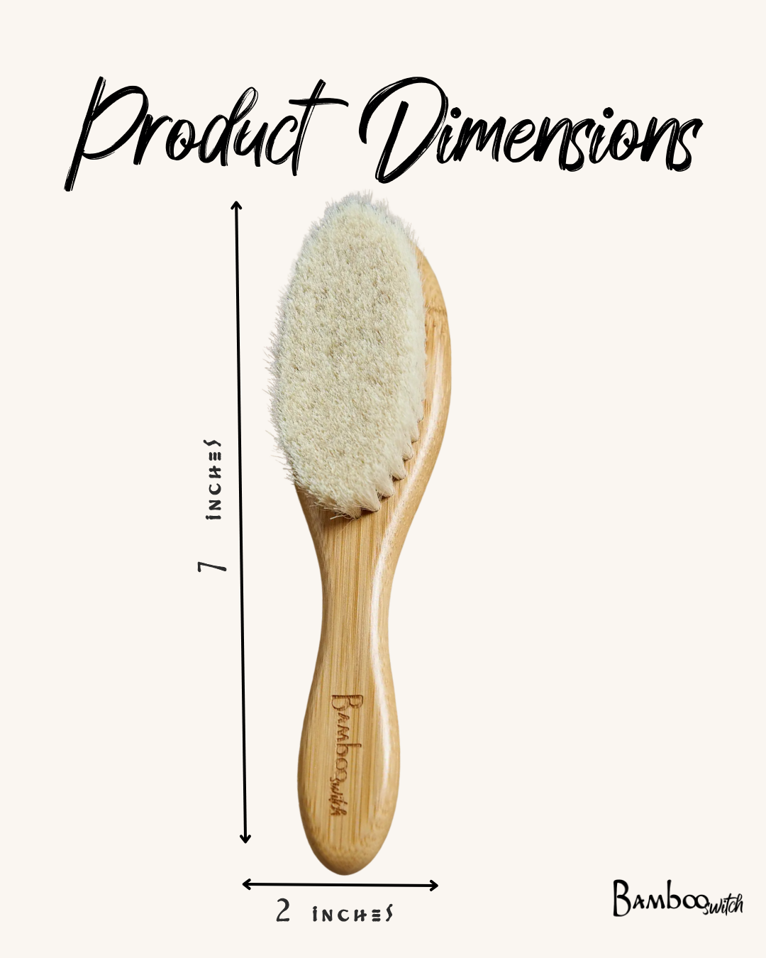 Hairbrush Baby - Bamboo - No plastic