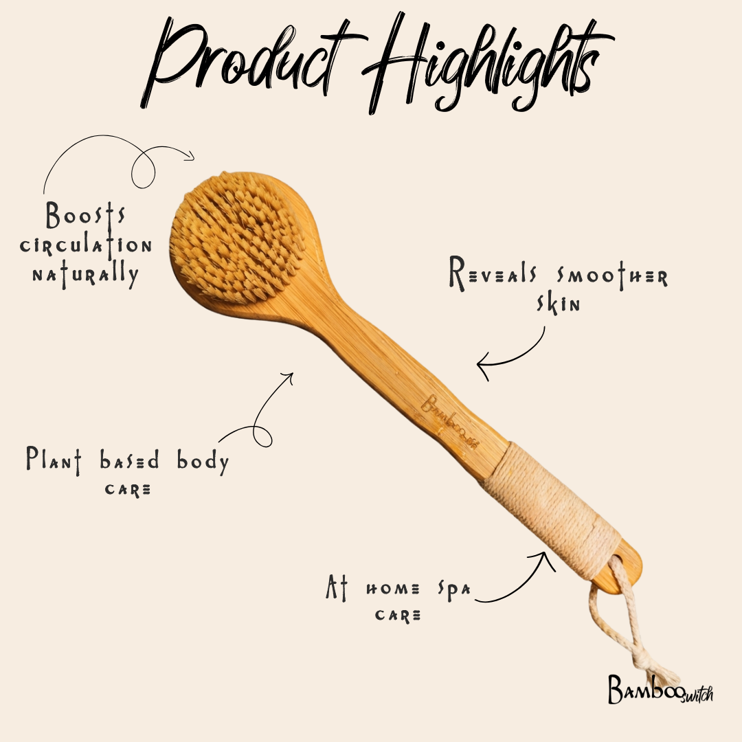 Vegan Bamboo Exfoliating Dry Brush | Faire Market Bestseller