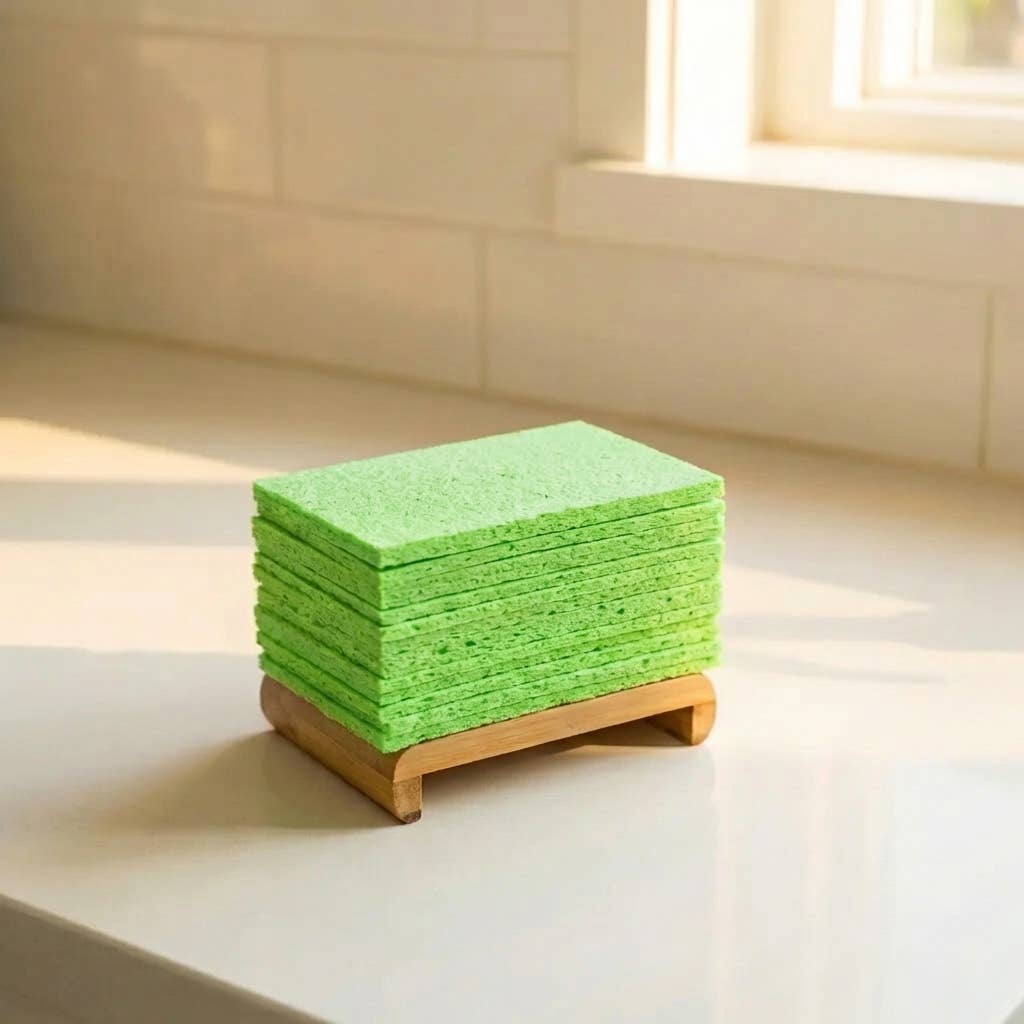 Compostable Cellulose Kitchen Sponge | White