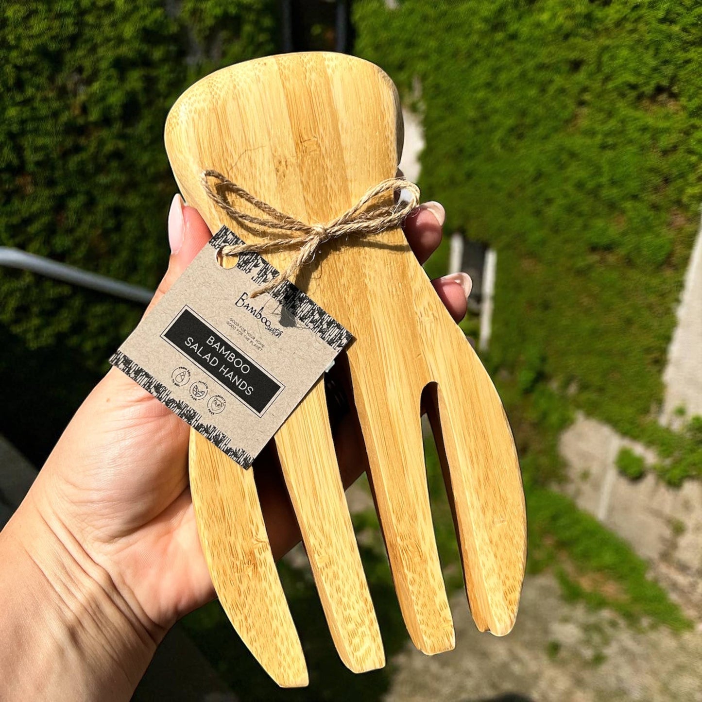 Bamboo Salad Hands Set