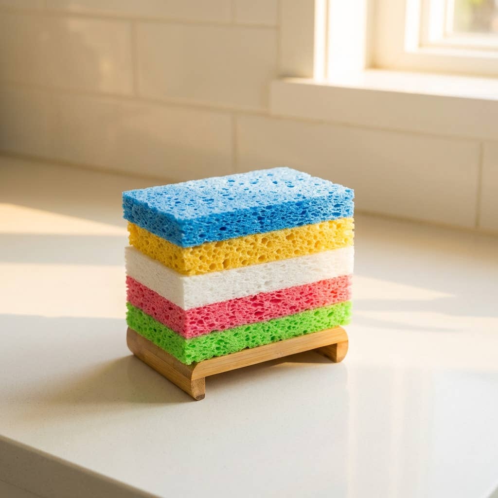 Compostable Cellulose Kitchen Sponge | White