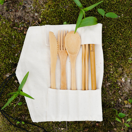 Cutlery Set & Case for Travel  | Bamboo