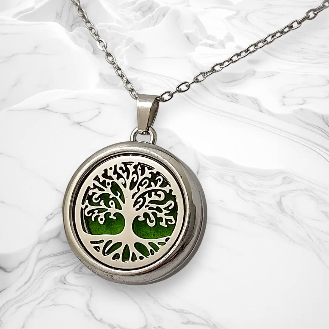 Aromatherapy Necklace Locket - Tree Of Life