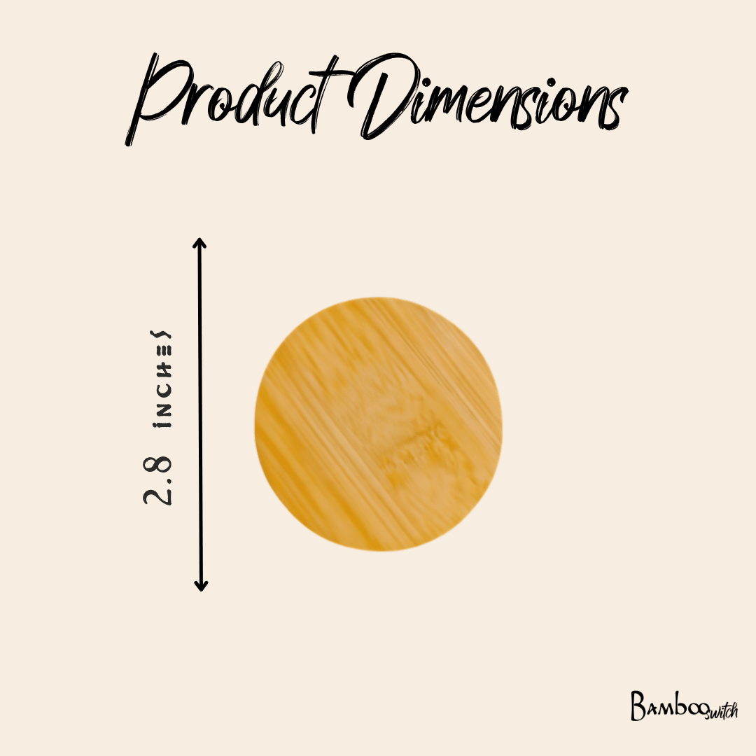Bamboo Mason Jar Lid | Standard Mouth | Summer Bestseller