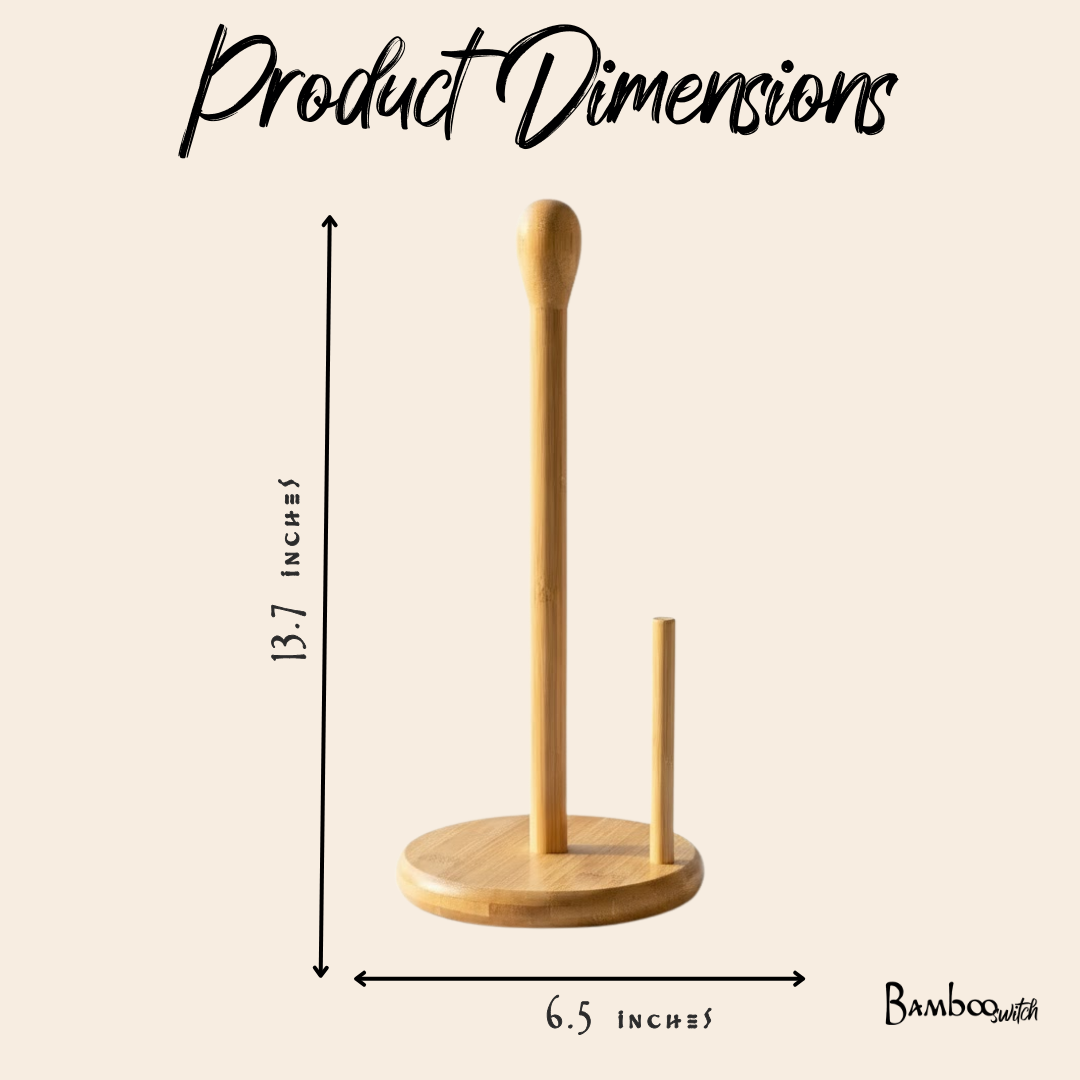 Bamboo Paper Towel Holder | Reusable Towels