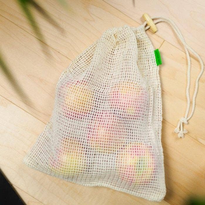 2 Pack Organic Cotton Mesh Produce Bags | Faire Market